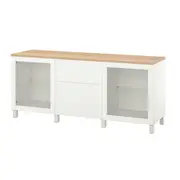 BESTÅ storage combination with drawers, Sindvik white/Lappviken/Stubbarp white, 180x42x76 cm