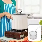 Deep Fry Pan with Handle with Strainer Cooking Tools Detachable Kitchen Frying