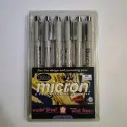 Micron Pigma 6 Pack Color Ensemble 005 Sakura .02MM Nib