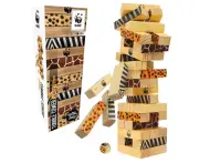 WWF Miombo Tumble Tower Kids/Children Fun Play Wooden Blocks Stacking Toy 3y+