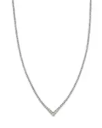 Bloomingdale's Fine Collection Diamond Chevron Tennis Necklace in 14K White Gold, 6.0 tcw