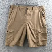 Tony Hawk Cargo Shorts Mens 38 (actual 40x12) Beige Hi-Rise Flat Front Zip NEW