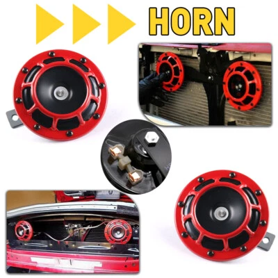 DUAL TONE ELECTRIC AIR TRAIN HORN LOUD SOUND 12V 115DB FOR TRUCK CAR MOTORCYCLE (for: Honda)