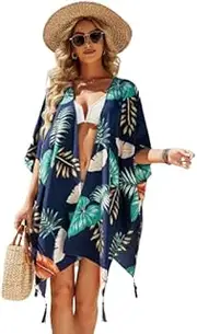 [Generic] Floral Print Summer Beach Bikini Open Front Cover up