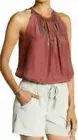 ACROBAT Fringe Chain silk tank Color HENNA Women's Top Size Medium $198 NWT!