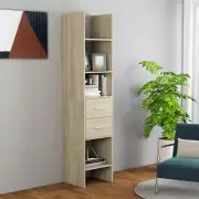 NNEVL Book Cabinet Sonoma Oak 40x35x180 cm Chipboard