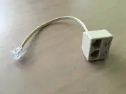 3 X NBN Modular Double Adaptor RJ12 RJ11 RJ10 Plug to 2 x RJ12 RJ11 Socket