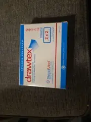 1 Box Drawtex Wound Dressing Square 2 x 2" 10 Per Box