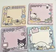 Hello Kitty Sticky Note Memo Pad Post It 4 Pads 50 Sheet Pads