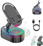 Induction Bracket Speaker, 5 in 1 Cell Phone Stand, Bluetooth Audio Power Bank Bracket, Cell Phone Stand with Induction Speaker, Induction Speaker Phone Stand (Black)