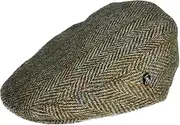 [The Cashmere Choice] Harris Tweed Flat Cap - Cool Comfort - Country Green 4345