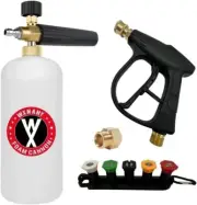 WXNANY Foam Lance Kit with Wash Sprayer 1 Liter Bottle Coupler and 5 Tips