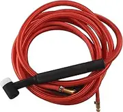 WP17F TIG Welding Torch Quick Connector Gas-Electric Integrated Red Hose Cable Wires 4M 35-50 Euro Connector 13.12Ft