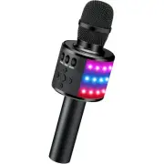 NWT ~ Wireless Bluetooth 4 in 1 LED Multicolor Lights Karaoke Microphone