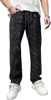 [Generic] Mens Casual Pants Drawstring Chino Cargo Trousers Hiking Outdoor Twill Track Jogging Sweatpants Pants with Pockets