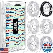 FANDAMEI Elastic String for Bracelets, 6PCS Elastic Bracelet String Cord, Cle