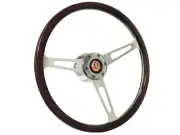 1965-67 Ford Mustang 6-Bolt Espresso Wood Shelby Steering Wheel Kit, Cobra GT350 (for: Ford)