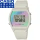 【CASIO 卡西歐】卡西歐酒桶型多彩膠帶電子錶-米白(LW-205H-8A)