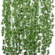 Fake Ivy Leaves 24pk., Artificial Greenery vines for decor, room decor garland