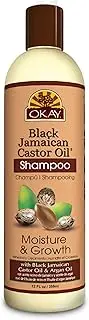 OKAY Black Jamaican Castor Oil Moisture Growth Shampoo, 12oz