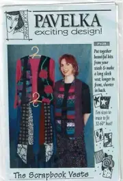 Scrapbook Vest Pavelka 32" to 60" Bust UNCUT