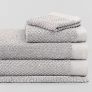 Sheridan Patterson Towel Range - Face Washer in Silver Cotton