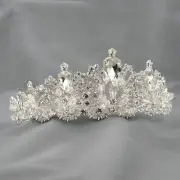 Gorgeous Clear Austrian Crystal Rhinestone Tiara Crown Bridal Party Pageant 6028