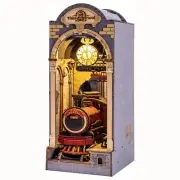 ROBOTIME DIY Book Nook Kit Insert Bookcase Book Stand 3D Wooden Puzzle DIY Mi...