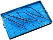 4 pcs 18cm Titanium Scissor Needle Holder forcep Set with Sterilization tray