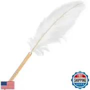 White Retro Feather Ballpoint Pen, Exquisite Pen Refillable Ballpoint Pen for