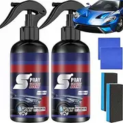 Pipiup Car Wax, 3 in 1 Ceramic Coating Spray, Rayhong Spray Coating Agent, High Protection Quick Car Wax, Nano Scratch Repair Multi-Functional Renewal Agent, Polish Paint Surface Protection (2Pcs)
