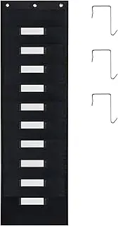 [Generic] Over The Door Briefcase - Over The Door Briefcase | Oxford Cloth Document Hanger with 10 Slots for Back Door, Strong Organizer Bag with Metal Hook for