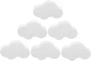 Cute Cartoon Cloud Design Soft Rubber Drawer Knobs 6pcs Safe Decorative Pulls for Boys and Girls Doors Cabinets