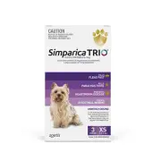 Zoetis Simparica 2.6-5kg Purple 3 & 6 Chews Flea & Tick Control Small Pet Dogs