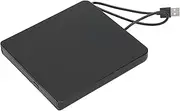 Jaxenor Portable External DVD Drive USB 2.0 for Windows, Linux, and Mac OS X - Black
