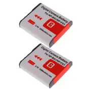 Two(2) NP-BG1 Battery 1000mAh For SONY Cyber shot DSC-H90 HX30V HX20V HX10V HX9V