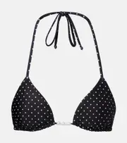[Same] Same Embellished polka-dot bikini top AU 12 black