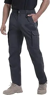 [NATUVENIX] Mens Work Pants Ripstop Tactical Pants for Men Lightweight Hiking Pants Men Water Resistant Cargo Pants Military, Grey, 32W x 30L