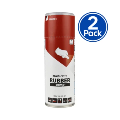 CAR-REP Rubber Comp Removable Plasti Dip Paint 400ml Semi Gloss Red x 2 Pack