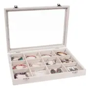 Jewelry Organizer Bracelet Organizer Storage Box 12 Grid Stackable Jewelry Tr...