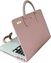 15.6-16 Inch Laptop Bag, PU Leather Laptop Sleeve Case, Portable & Stylish Notebook Handbag Suitable for Office Home Apartment Laptop Protection ﻿