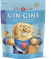 GIN GINS Super Strength – 100% Natural Candy by The Ginger People – Individually Wrapped Healthy Treats - Made with the Fresh Rhizome – Super Strength Flavor – 3oz Bag – Pack of 12