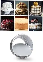 iplusmile Aluminum Alloy Cake Mold Round Bottom Pan Baking Non-Stick Mini Cake Baking Tray
