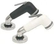 Scandvik 10190P White Elbow Sprayer with 5' Chrome-Flex Hose