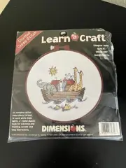 Vintage Dimensions Noahs Ark Crosstitch NEW Learn A Craft 1996