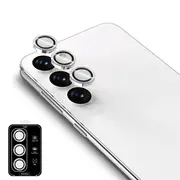 ZUSLAB Lens Protector for Galaxy S23 FE Camera Screen Protector Tempered Glass Individual Metal Ring Lens for Samsung S23FE (2023) - Silver