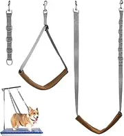 Toddmomy 1 Set Dog Grooming Belly Strap,Adjustable Dog Grooming Table Arm Extender with Clamp Extension Loop Grooming Loop for Pet Grooming Table Bathtub