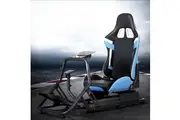 Artiss Racing Simulator Cockpit Steering Wheel Gaming Chair Blue