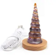 Amethyst Crystal Orgone Tower +USB Lamp Generators Unicorn Energy EMF Protection