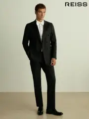 Reiss Black Poker Db Double Breasted Tuxedo Slim Fit Jacket (543672) | $670
